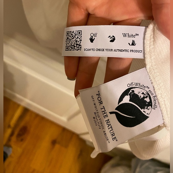 OFF-WHITE c/o Virgil Abloh 
White Rib Knit Meteor Tank Top size 42 AUTHENTICATED - Picture 3 of 7